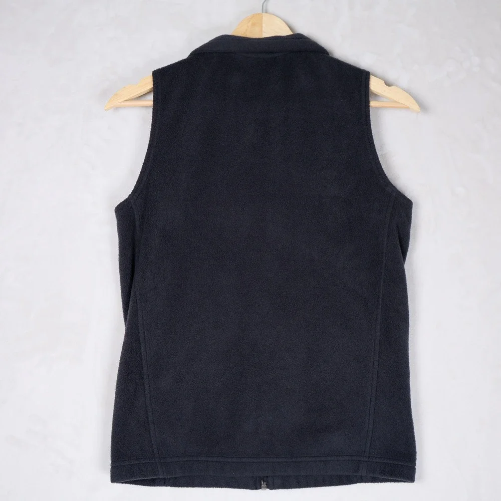 Columbia Benton Springs Fleece Vest Kids Medium 10-12 Black Full Zip WB1433
